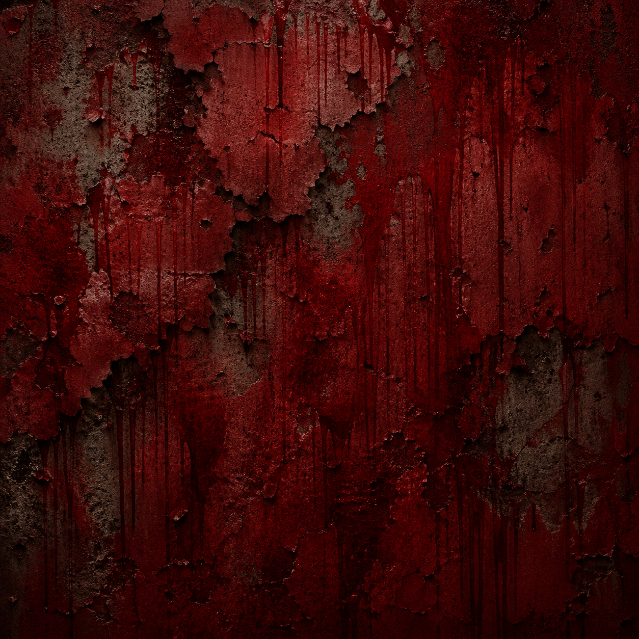 血色墙壁 - 暗红色剥落的墙皮